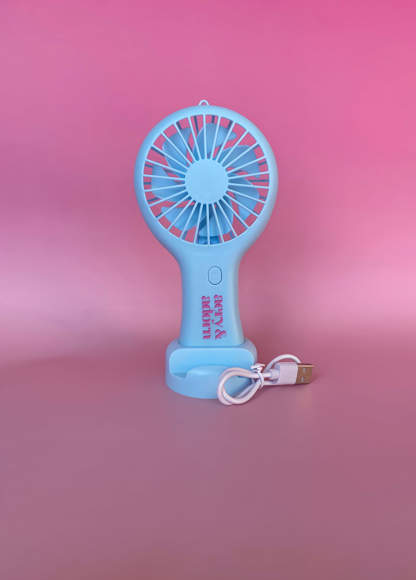 Handheld Portable Rechargeable Fan with Stand - Noiseless & Strong Wind