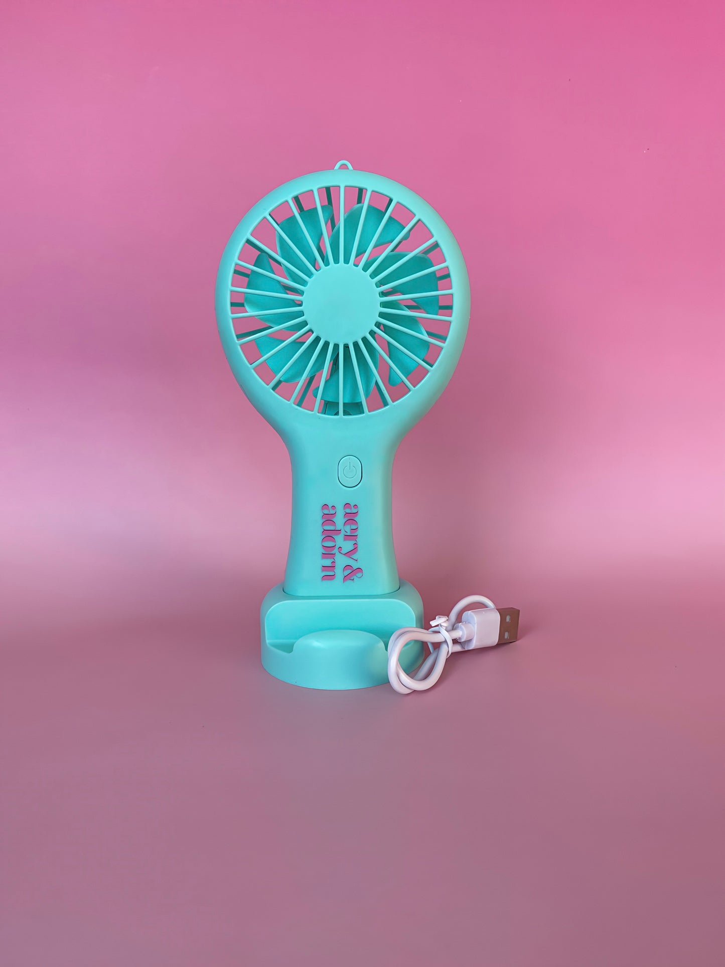 Handheld Portable Rechargeable Fan with Stand - Noiseless & Strong Wind