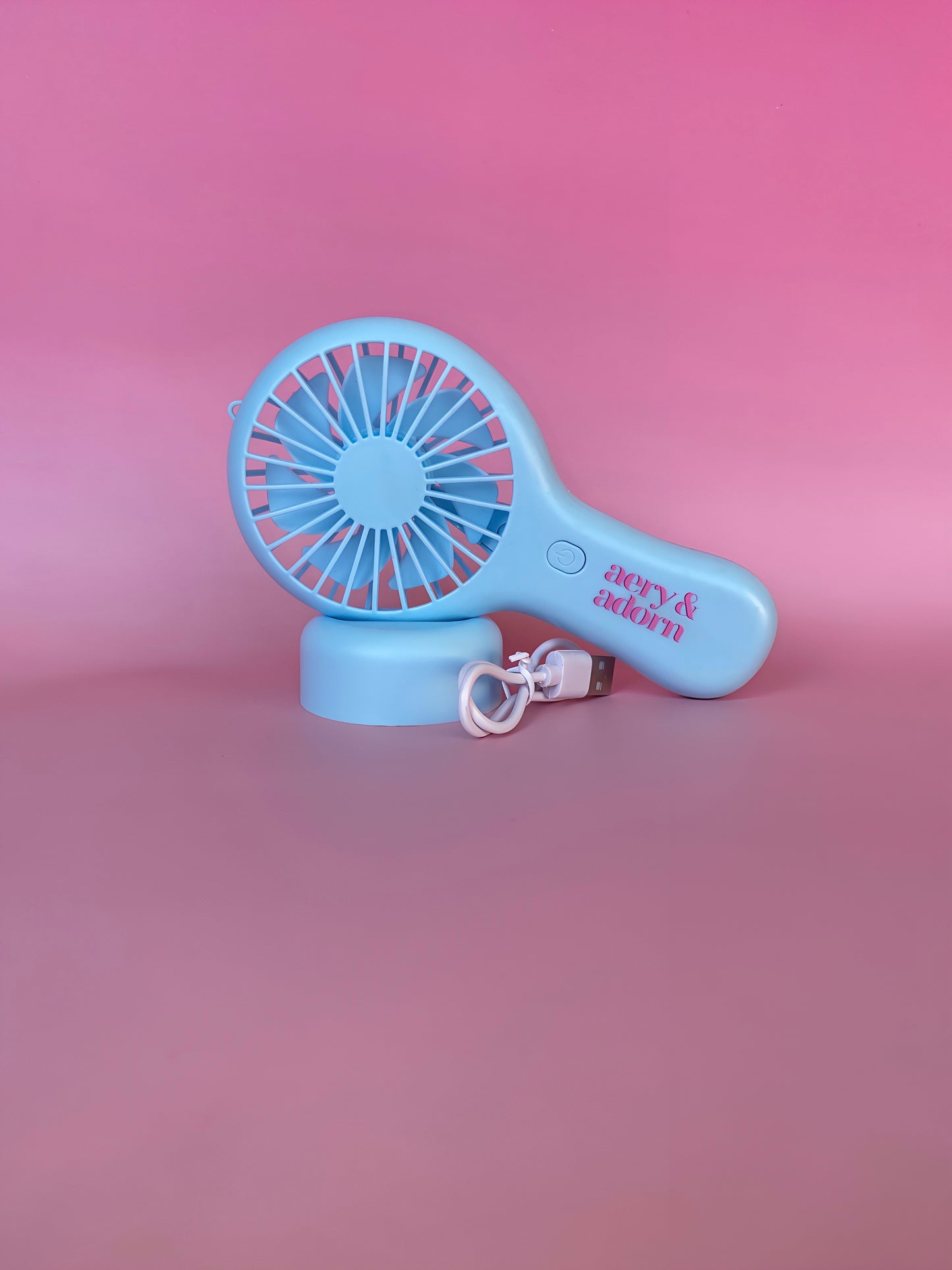 Handheld Portable Rechargeable Fan with Stand - Noiseless & Strong Wind