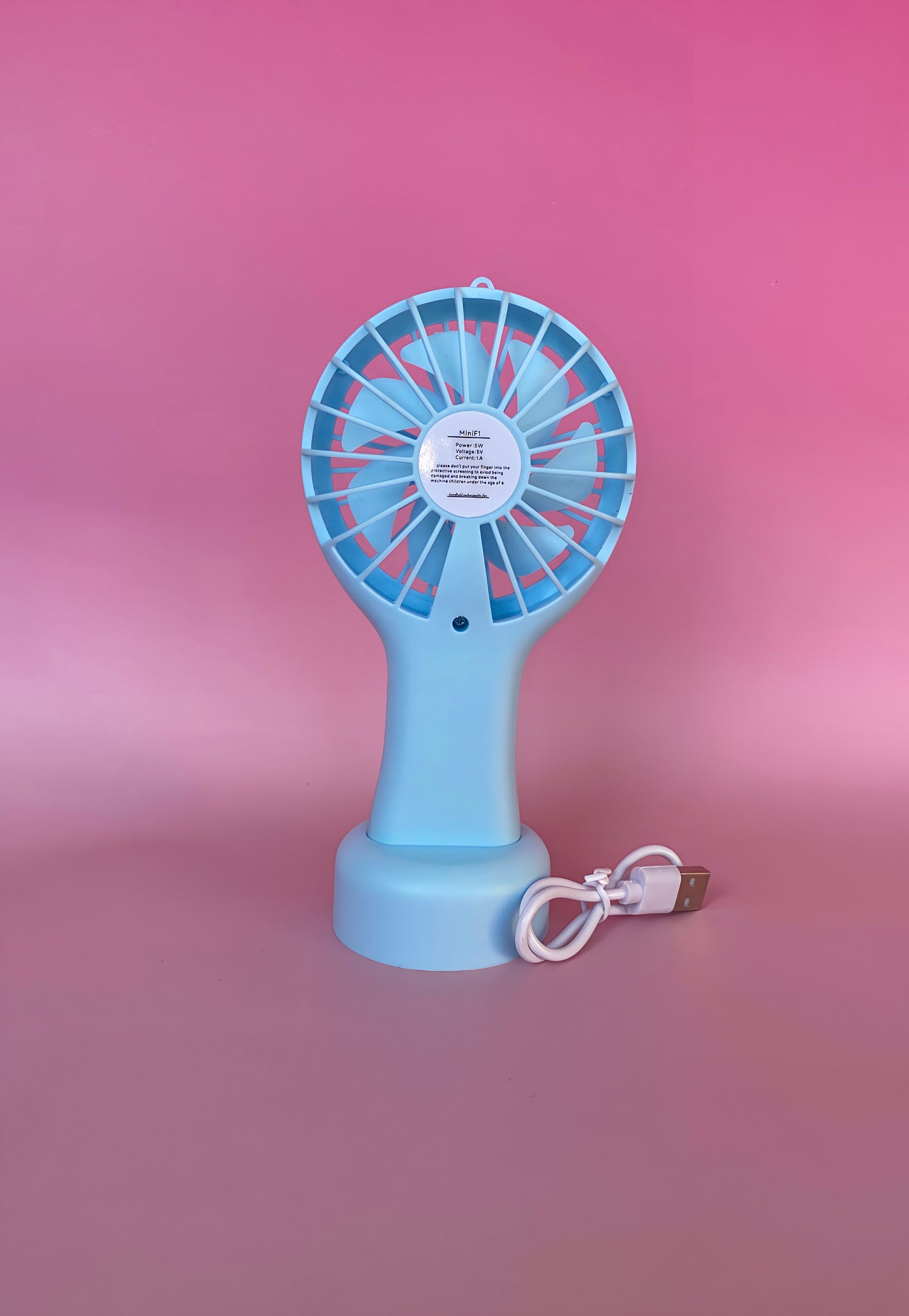 Handheld Portable Rechargeable Fan with Stand - Noiseless & Strong Wind
