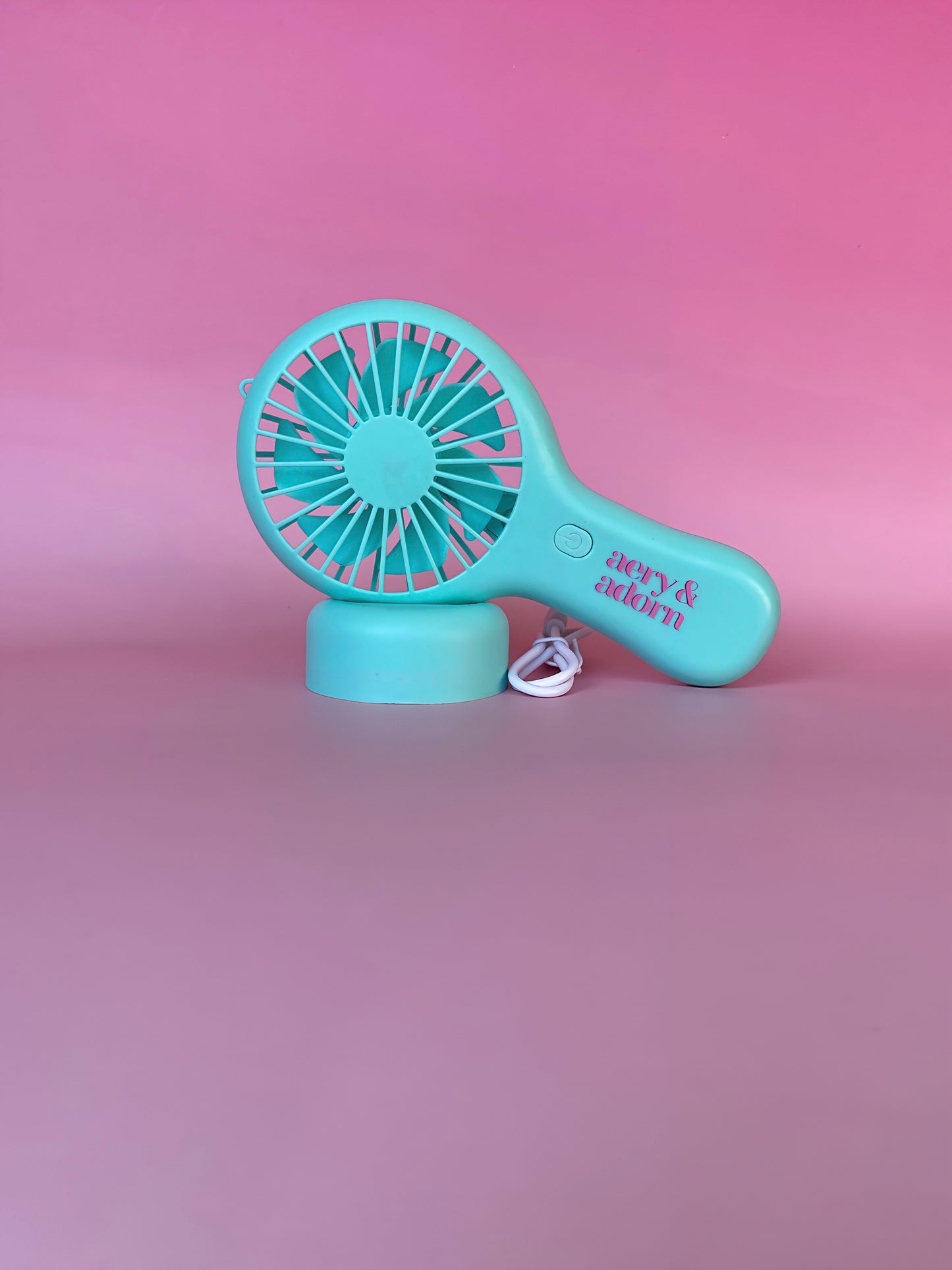 Handheld Portable Rechargeable Fan with Stand - Noiseless & Strong Wind