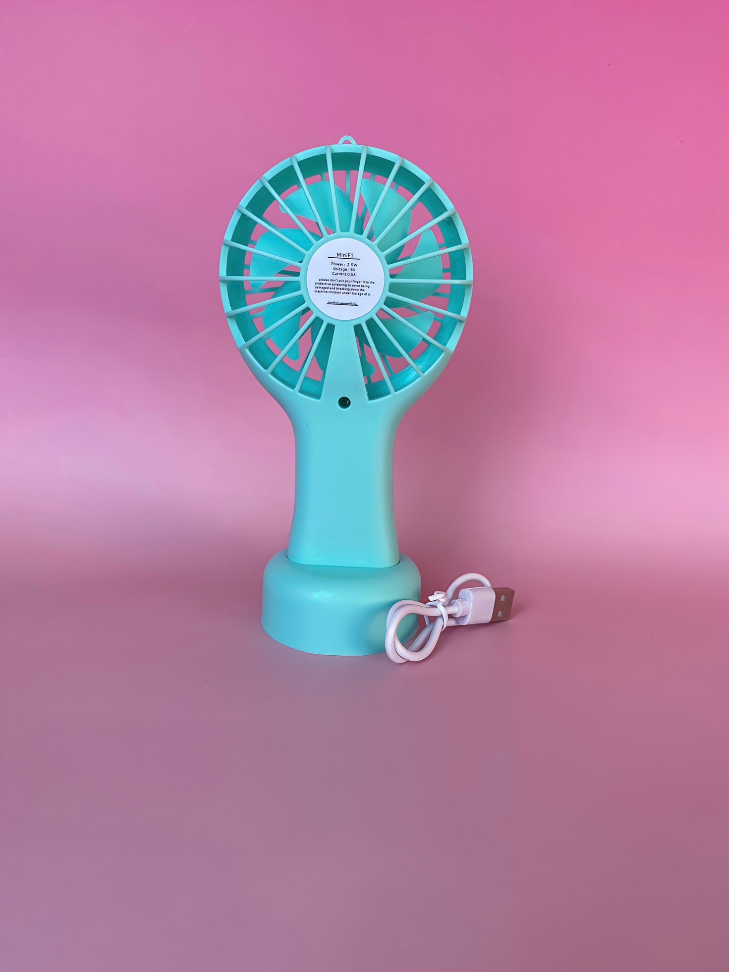 Handheld Portable Rechargeable Fan with Stand - Noiseless & Strong Wind